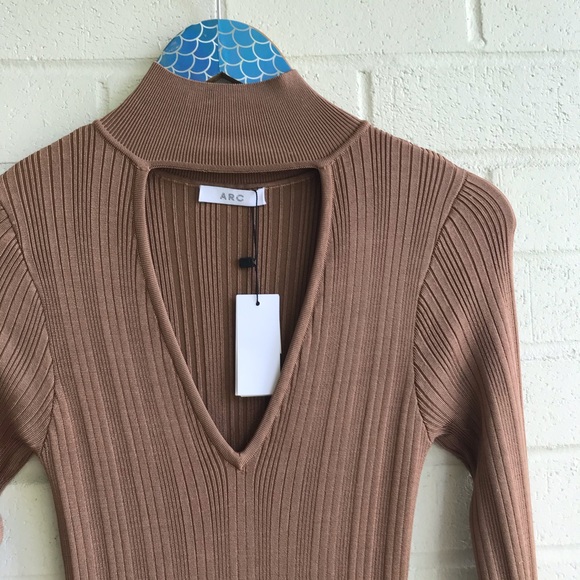 ARC Dorit Hazel Ribbed Knit Bodycon Maxi Dress - Picture 4 of 8